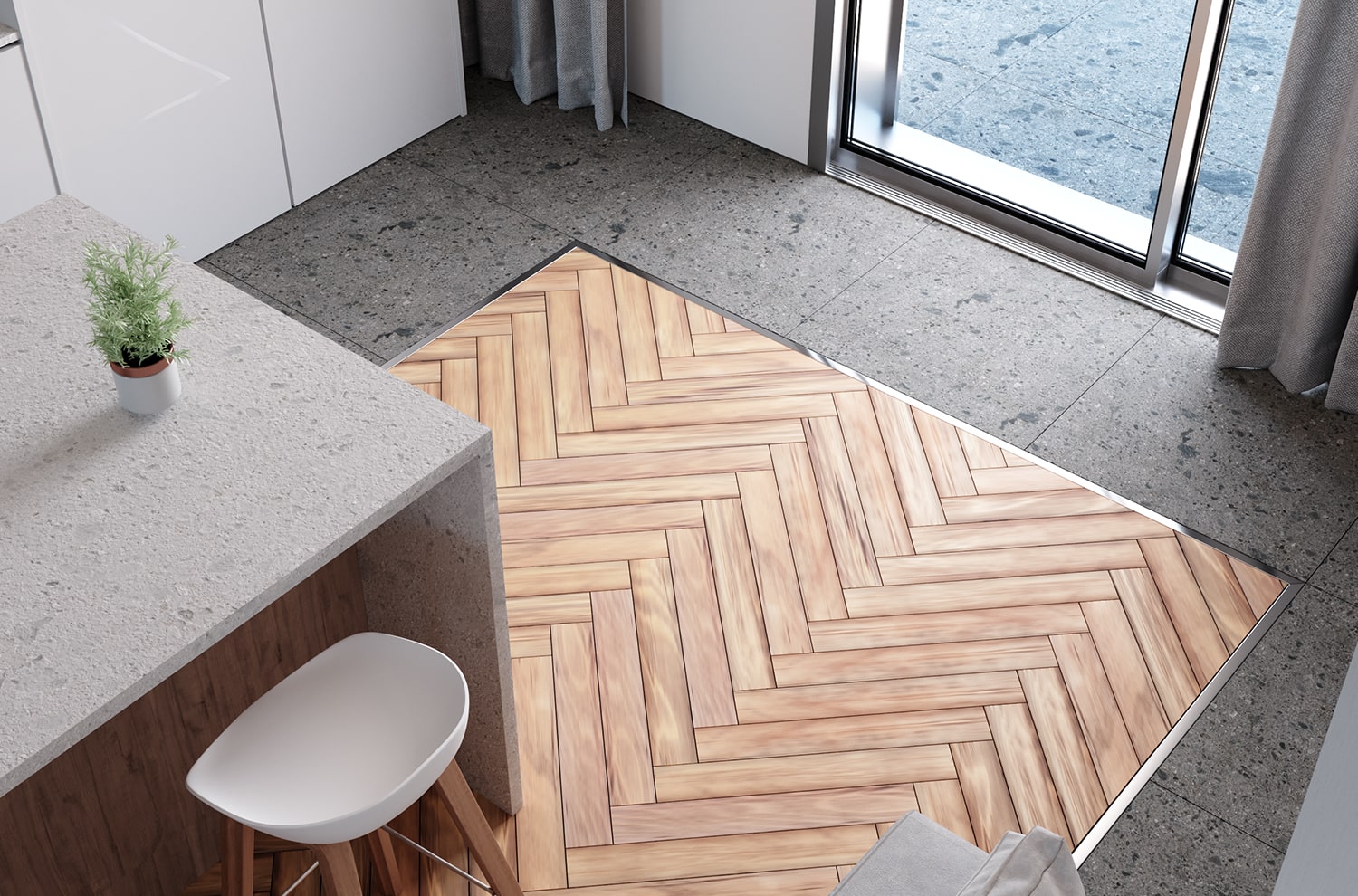 mps-e paslanmaz çelik zemin profili