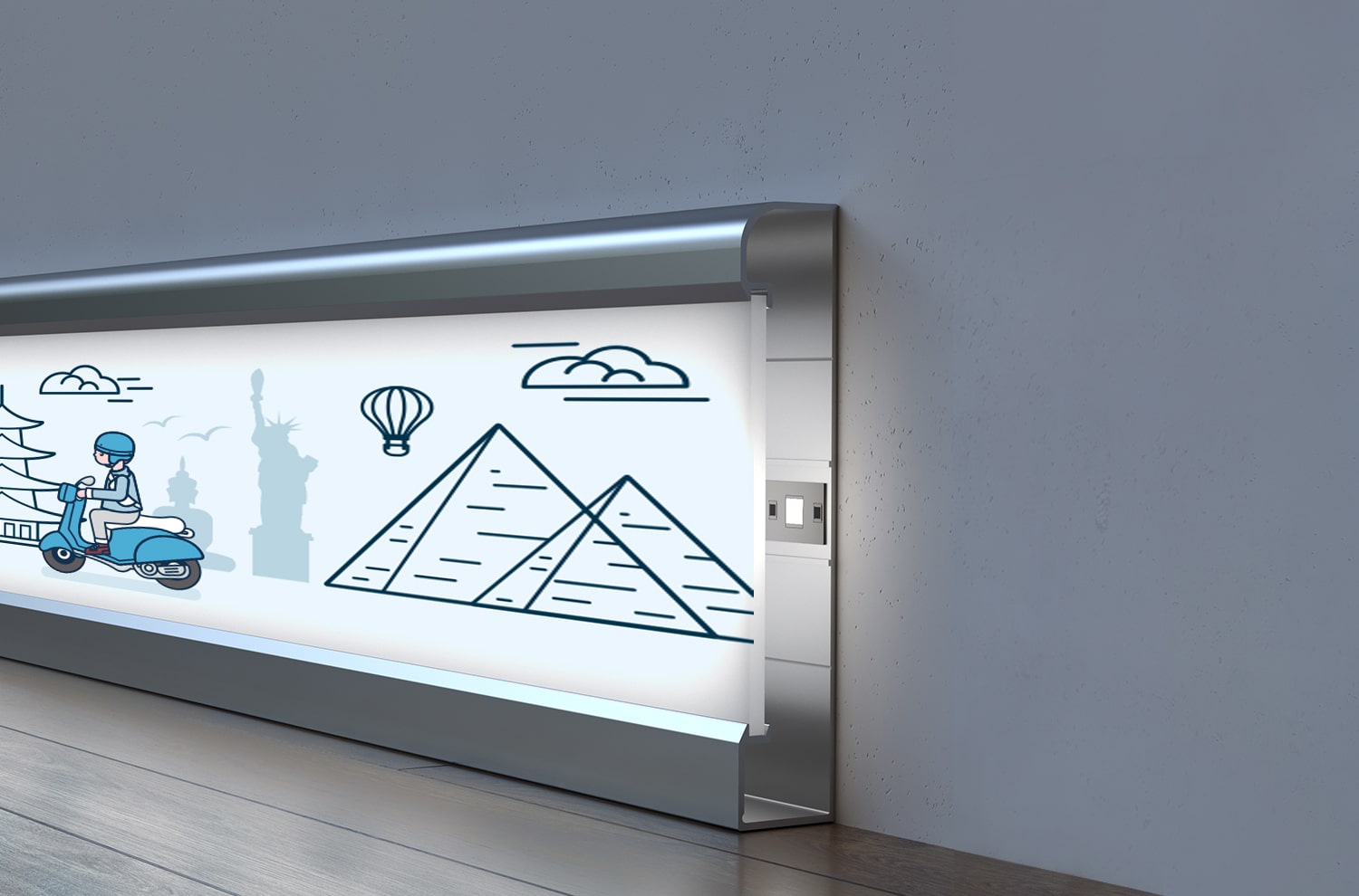 wishled alüminyum led süpürgelik